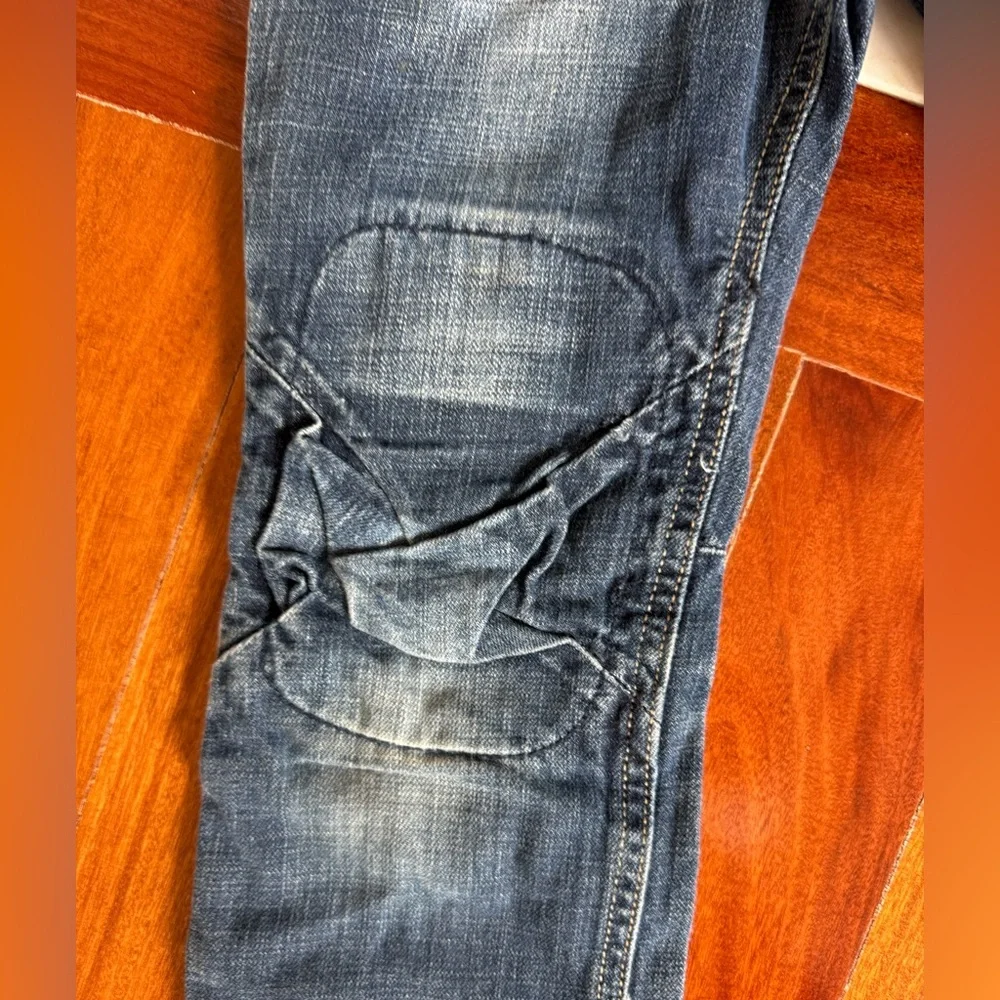 Gap Boys Slouch Jeans Pants 👖 Denim Blue Kids distressed Pant Size - 7 Slim